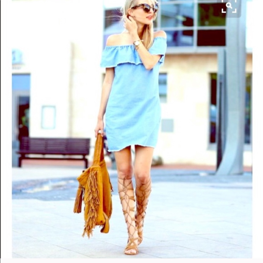 Cloth and Stone/Anthropologie off shoulder dress